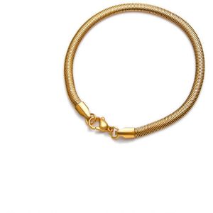 ABkettinkjes - Armband - Slang -  Slangenarmband - Gouden armbandje - Goud - Gold plated - 18K - Verguld