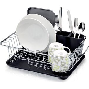 Afdruiprek - voor servies en snijplanken – mokken en glazen – dish drainer – luxe afdruiprek 42 x 30,5 cm