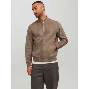 Jack & Jones Rocky Faux Suede Bomber Jas Beige 2XL Man