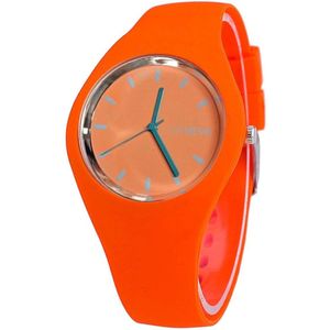 Fako® - Horloge - Geneva - Siliconen Ultra - Oranje