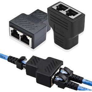 Internet Kabel Splitter - 1 naar 2 - Netwerk Adapter - Ethernet Kabel Connector RJ45 LAN Ethernet Netwerkkabel