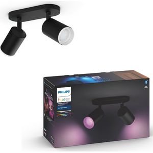 Philips Hue Fugato 2-Spot White & Colour zwart