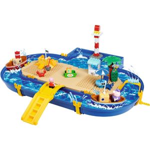 Waterpret Peppa Pig - Buiten Speelset - Grote Waterbaan - BIG-Bloxx Bouwblokken - Hand Crank - Peppa Pig Figuren - Voor Kinderen 3-7 Jaar