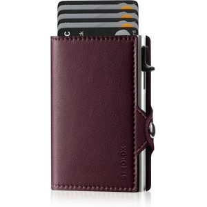 Strolox® Pasjeshouder Portemonnee Bordeaux Pro - Creditcardhouder 11 pasjes + Briefgeld - Kaarthouder Pashouder Uitschuifbaar - RFID & NFC Kaarthouder - leer - Mannen & Vrouwen Incl. Cadeauverpakking - Unisex