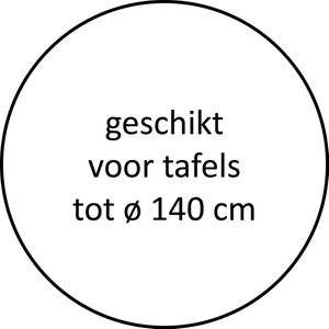 Lichtgrijs Tafelkleed van Polyester met Formaat Rond 180 cm - Basic Eettafel Tafelkleden