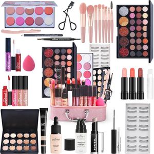 Alles-in-één make-upset voor beginners - Oogschaduw, Lippenstift en meer - Perfect voor op Reis en als Cadeau