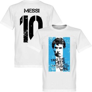 Messi 10 Argentinië Flag T-shirt - XXXXL