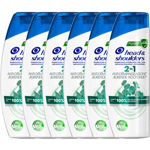 Head & Shoulders Jeukende Hoofdhuid 2in1 - Anti-roos Shampoo & Conditioner - Tot 100% Roosvrij - Voordeelverpakking 6 x 270 ml