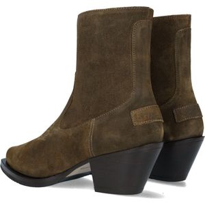 Shabbies 182020399 Enkellaarsjes - Enkelboots met rits - Dames - Bruin - Maat 40