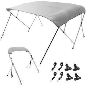 Biminitop 4 Bow - Biminitops - Parasolhoes - Bow Bimini Top Boat Cover - 900D Polyester Canopy - met 1” Aluminium Alloy Frame - Waterdicht - Pacific Blue
