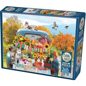 Cobble Hill legpuzzel Country Autumn truck met 500 (aparte) stukjs