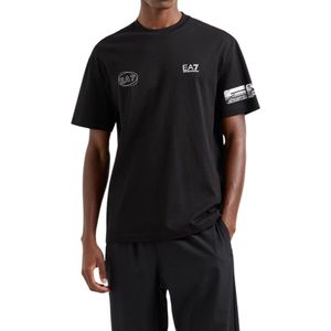 Ea7 Emporio Armani T-shirt - Zwart - Katoen