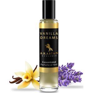 ARABIAN OPULENCE Parfum voor dames VANILLA DREAMS FR99 | Parfum Olie | Eau de Parfum Dames | parfum voor meisjes, Langhoudende Vanille Geur | Alcoholvrije Roll-on Parfum | Luxe Parfum Cadeauset voor Vrouwen | Geur voor dames, Reisformaat (15ml)