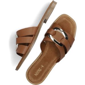 Notre-V 22718 Slippers - Dames - Cognac - Maat 38