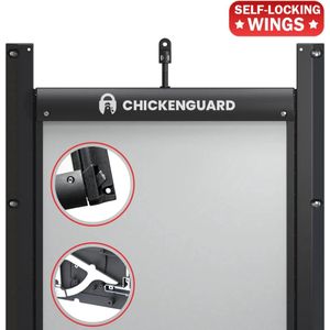 Chickenguard alu deur met vergrendelingsmechanisme