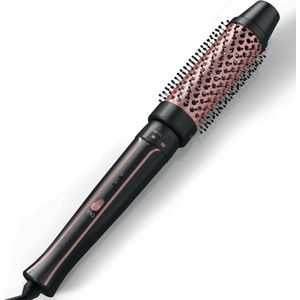 38 mm thermische borstel met afneembare borstelkop - 180-210 °C krultang - dubbele spanning - ronde borstel - reisvriendelijk - wortelvolume - Snelle styling