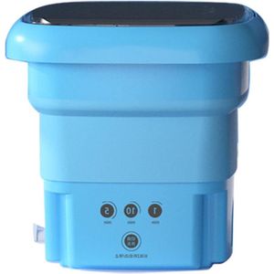 Mini-opvouwbare Draagbare Wasmachine en Drogercombinatie met Blauw Licht - Afvoermandbuis - Ondergoed - Sokken - Babykleding - Reizen - Kamperen - Camper - Slaapzaal - Appartement - Blauw - Mini wasmachine