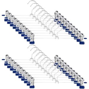 Kleerhangers met clips - multifunctioneel - set van 20 - roestvrij staal