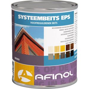 Afinol Systeembeits Grey 750 ml - Met UV-Filter - Uitstekend geschikt als Buiten Beits - Tuinbeits - Laagvormend - Glans - in 9 populaire kleuren