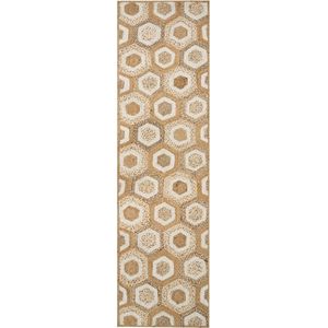 BASOREN - Laagpolig vloerkleed - Beige - 80 x 300 cm - Jute