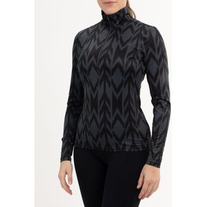 Falcon Pasqualina ski pully dames zwart dessin