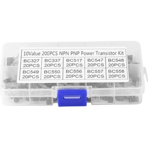 200pcs Transistor Assortment Kit - Drie Pin TO-92 - BC327-BC558 - Waarden Assortiment - DIY Lot - Geïntegreerde Circuit - NPN PNP