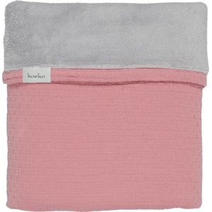 Koeka - Deken Elba teddy - Old Pink/Silver Grey