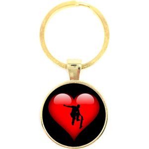 Sleutelhanger Glas - Skateboarden