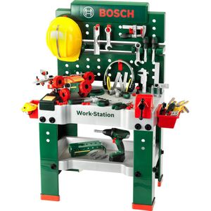 Klein Toys Bosch 150-delige werkbank - 62x42x101 cm - incl. draai-, licht-, en geluidseffecten - multicolor