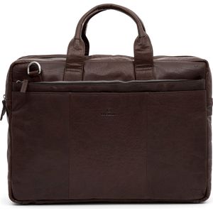 Montreal XL Bruine Lederen Laptoptas