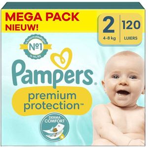 Pampers Premium Protection - Maat 2 (4-8kg) - 120 Luiers - Mega Pack