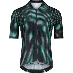 BIORACER Fietsshirt Heren Korte Mouw - Model 'Icon Optical Art' - Groen - Maat S - Fietskleding Heren