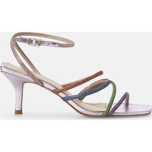 Mangará Arçá Dames sandalen - 8cm Hak - met kristallen versierde bandjes - Bonte- Maat 40