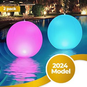 COOL'R® Solar LED bal - Zwembad verlichting - Vijver verlichting - Drijvend zwembadverlichting - Sfeerverlichting - Led lichtshow - Sfeerverlichting voor buiten - Waterdicht - Opblaasbaar