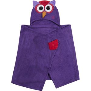 Kids badcape - Olive the Owl Kleur: Paars