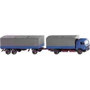 Wiking 0455 01 H0 Vrachtwagen Mercedes Benz Vrachtwagen met aanhanger NG, azuurblauw