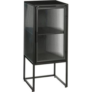 Mica Decorations Clifton Opbergkast met Deuren - L38 x B35 x H90 cm - Metaal - Zwart