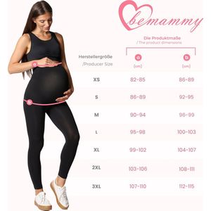 Be Mammy BE-BE20-230-LE Dames Zwangerschapsleggings - Lang - Katoen - Elasthan - Yogabroek - Donker Gemêleerd - L