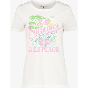 TwoDay dames T-shirt met zomerse opdruk wit - Maat M