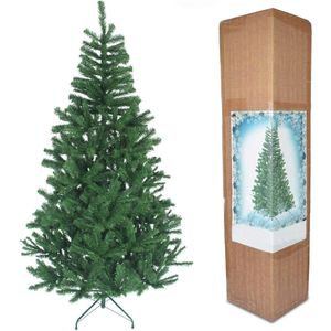 6ft Kerstboom GROEN 550 Naalden Kunstboom met Metalen Standaard door shatchi Cadeau voor alle gelegenheden