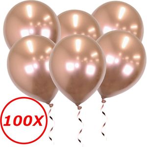 Rose Goud Ballonnen Verjaardag Versiering Rose Gouden Helium Ballonnen Bruiloft Rose Gouden Feest Versiering 100 stuks