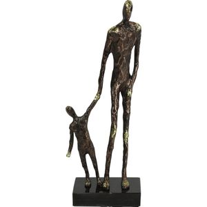 Countryfield - Beeld - Sculptuur - Vader en Kind - Melotti - Bronskleur - Metaal