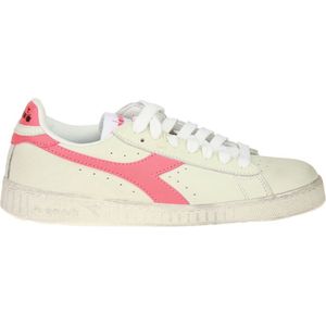 Diadora Game L Low Fluo Waxed Wit-Koraal