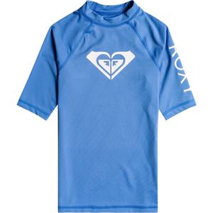 Roxy - UV Rashguard voor meisjes - Whole Hearted - Korte mouw - Regatta blauw - maat 128cm