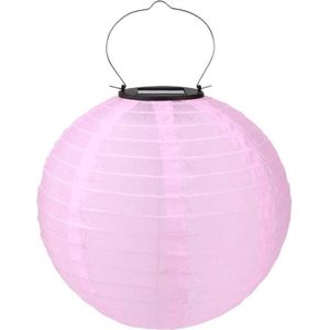 Solar lampionnen roze 35 cm - rond