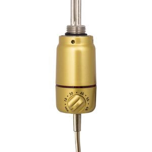 Radiatorconnect elektrisch verwarmingselement GT Brass met elektronische thermostaat 600 Watt.