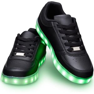 Schoenen met lichtjes - Lichtgevende led schoenen - Zwart - Maat 37