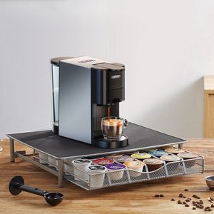 Happyment 4 in 1 Koffiemachine - Koffiezetapparaat - Koffie Automaat - Automatisch - Nespresso - Dolce Gusto - Koffiepoeder - Koffiepads - Met Capsule Houder