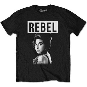 Amy Winehouse - Rebel Heren T-shirt - 2XL - Zwart