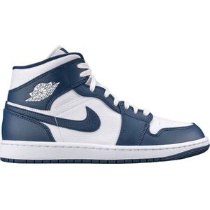 Air Jordan 1 Mid White Metallic Gold Obsidian - 554724-174 - Maat 44 - WIT - Schoenen